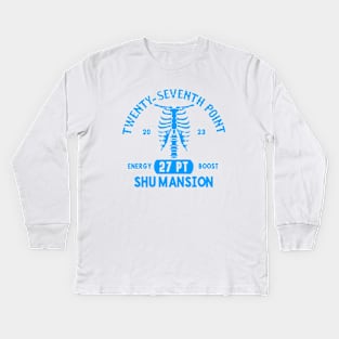 Twenty-Seventh Point Anatomy v2 Blue Kids Long Sleeve T-Shirt